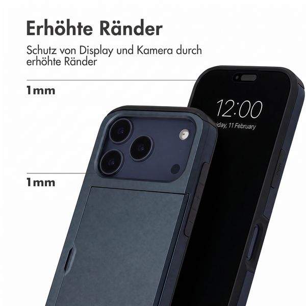 imoshion Backcover mit Kartenfach Apple iPhone 18 Pro / 17 Pro - Dunkelblau