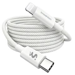 imoshion Braided USB-C-zu-Lightning-Kabel 30 W - 2 Meter - Weiß