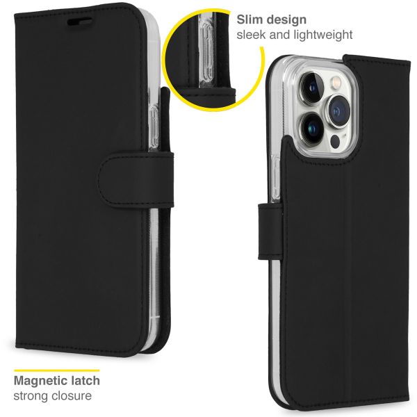 Accezz Wallet TPU Klapphülle Apple iPhone 14 Pro Max - Schwarz