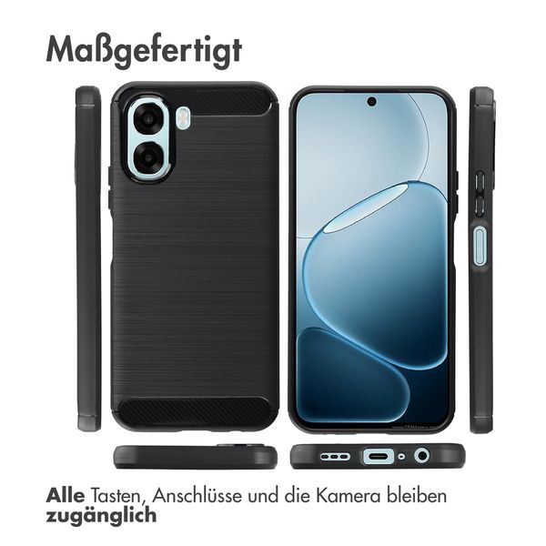 imoshion Brushed Back Cover Oppo A6x (4G/5G) - Schwarz