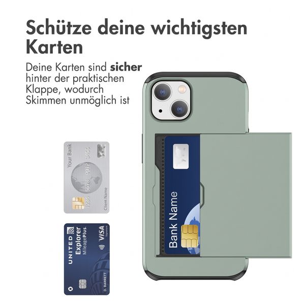 imoshion Backcover mit Kartenfach Apple iPhone 14 - Dunkelgrün