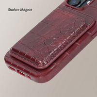 Selencia Croco Kartenhalter mit MagSafe - Burgundy
