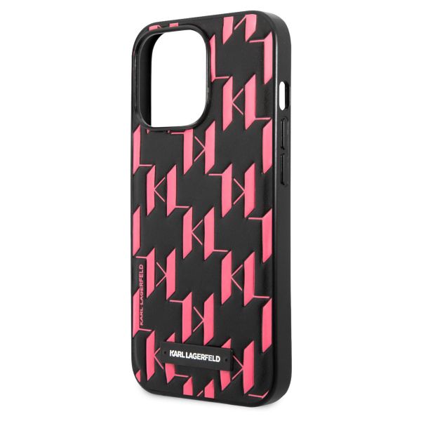 Karl Lagerfeld Hardcase Backcover Monogram Plaque für das iPhone 13 Pro - Rosa