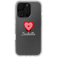 Personalisierte Hülle mit Herz Apple iPhone 16 Pro Max - Transparent