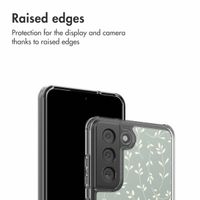 imoshion Design Hülle Samsung Galaxy S21 FE - Smoke Green Flowers