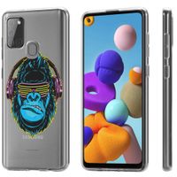 imoshion Design Hülle für das Samsung Galaxy A21s - Monkey - Blau