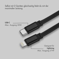 Accezz Autolader mit ausziehbaren Kabeln – USB-C / Lightning – 57W – Schwarz