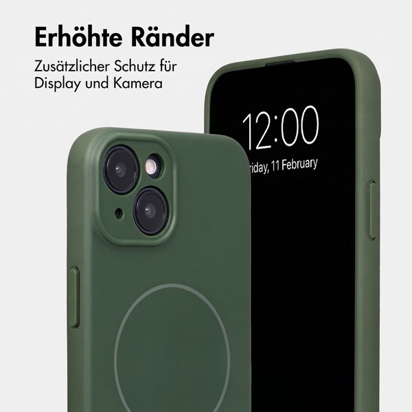Accezz Grip Backcover mit MagSafe Apple iPhone 14 - Dunkelgrün
