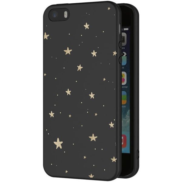 imoshion Design Hülle für das Apple iPhone 5 / 5s / SE - Sterne / Schwarz