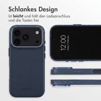 Accezz MagSafe Leather Backcover Apple iPhone 18 Pro / 17 Pro - Nightfall Blue