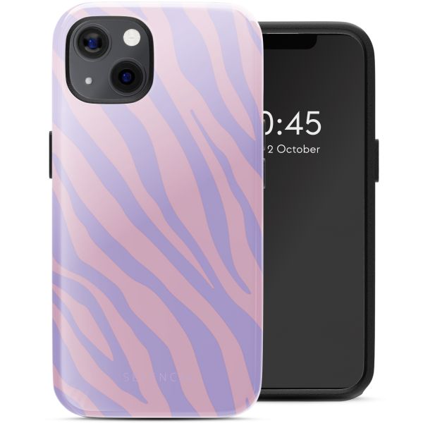 Selencia Vivid Tough Back Cover MagSafe für das iPhone 13 - Zebra Light Pink Lilac