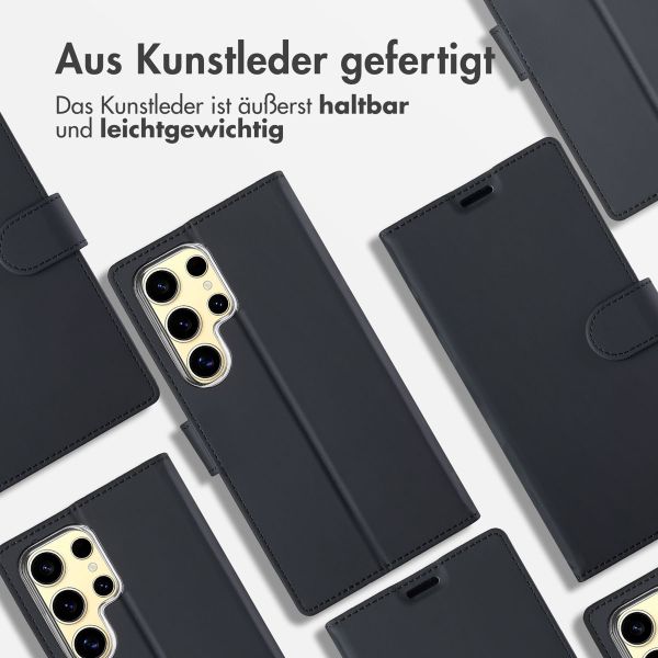 Accezz Wallet TPU Klapphülle für das Samsung Galaxy S25 Ultra - Schwarz