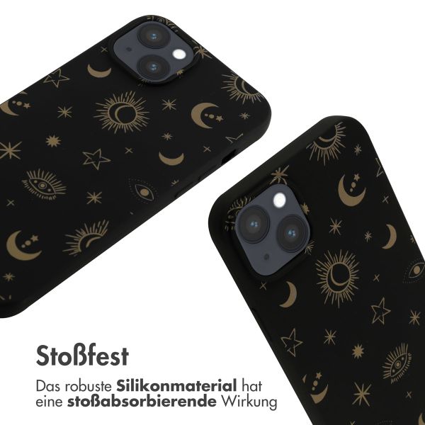 imoshion SilikonHülle design mit Band Apple iPhone 14 Plus - Sky Black