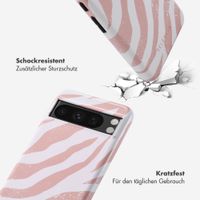 Selencia Vivid Tough Back Cover für das Google Pixel 8 Pro - Colorful Zebra Old Pink