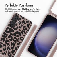 imoshion SilikonHülle design mit Band Samsung Galaxy S24 - Animal Pink
