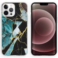 imoshion Design Hülle für das Apple iPhone 13 Pro Max - Marble - Blau