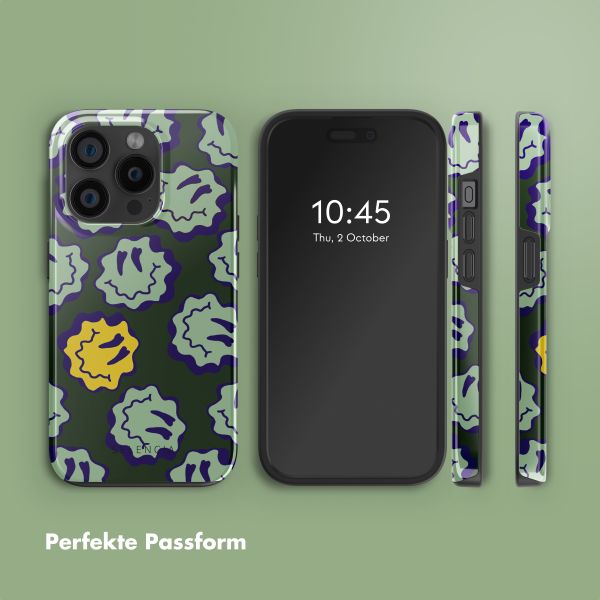 Selencia Vivid Rückabdeckung mit MagSafe Apple iPhone 15 Pro - Wavy Smiley Green