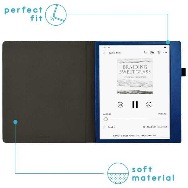 imoshion Vegan Leather Klapphülle Kobo Elipsa 2E - Dunkelblau