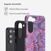 Selencia Vivid Back Cover Samsung Galaxy S23 - Fresh Paint Flower Orange