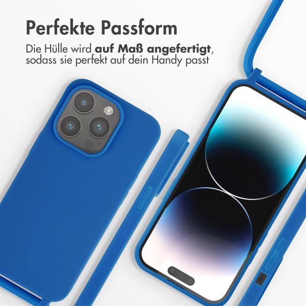 imoshion SilikonHülle mit Band Apple iPhone 14 Pro - Blau