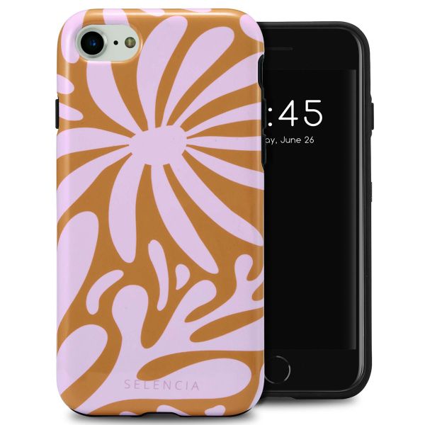 Selencia Vivid Tough Back Cover für das iPhone SE (2022 / 2020) / 8 / 7 / 6(s) - Modern Bloom Pink