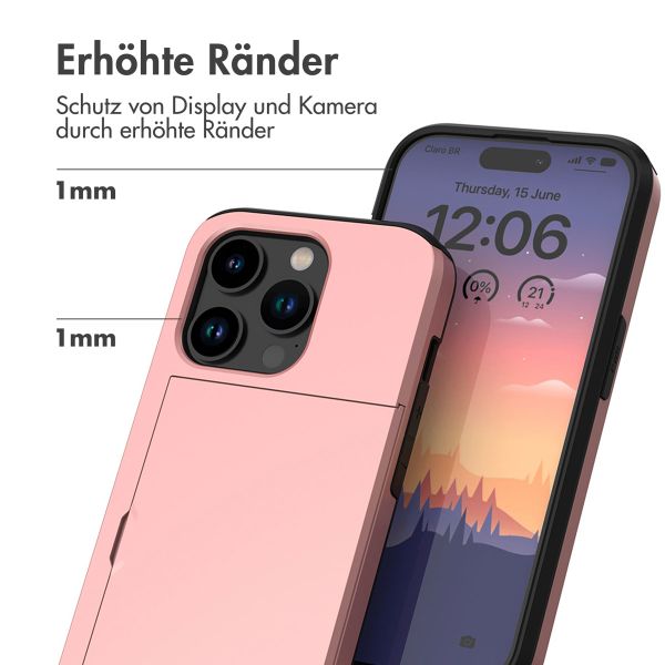 imoshion Backcover mit Kartenfach für das iPhone 15 Pro - Rose Gold