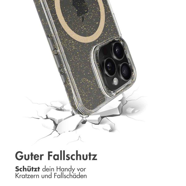imoshion Klare Glitter Backcover mit MagSafe Apple iPhone 16 Pro - Gold