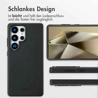 Accezz MagSafe Leather Backcover für das Samsung Galaxy S25 Ultra - Onyx Black