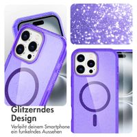 imoshion Sparkle Back Cover mit MagSafe für das Apple iPhone 16 Pro - Glitzer Violett