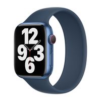 Apple 4 Pack Silikon Solo Loop für Apple Watch | 38/40/41/42 mm - Größe 5 - White/ Marigold/ Abyss Blue/ Succulent