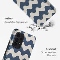 Selencia Vivid Tough Back Cover für das Samsung Galaxy A53 - Wave Vibes Classic Blue