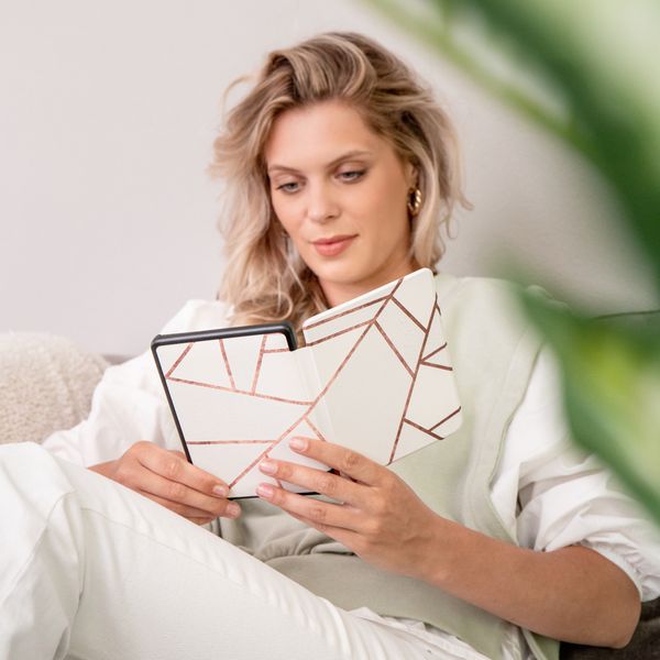 imoshion Design Slim Hard Case Sleepcover mit Stand Kobo Sage / Tolino Epos 3 - White Graphic