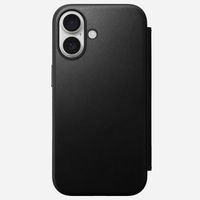 Nomad Modern Leather Folio Klapphülle für das iPhone 16 - Black