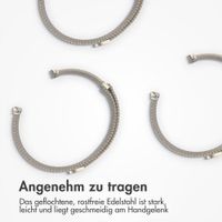 imoshion Mailändische Magnetarmband für die Apple Watch Series 1 bis 9 / SE (38/40/41 mm) | Series 10 (42 mm) - Größe M - Champagne