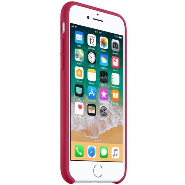 Apple Silikon-Case für das Apple iPhone SE (2022 / 2020) / 8 / 7 - Rose Red