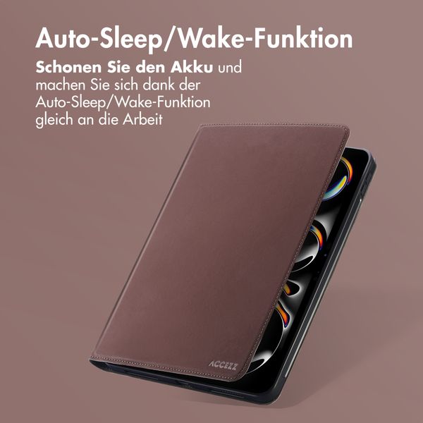 Accezz Classic Klapphülle Apple iPad Pro 13 (2025) M5 / (2024) M4 - Braun