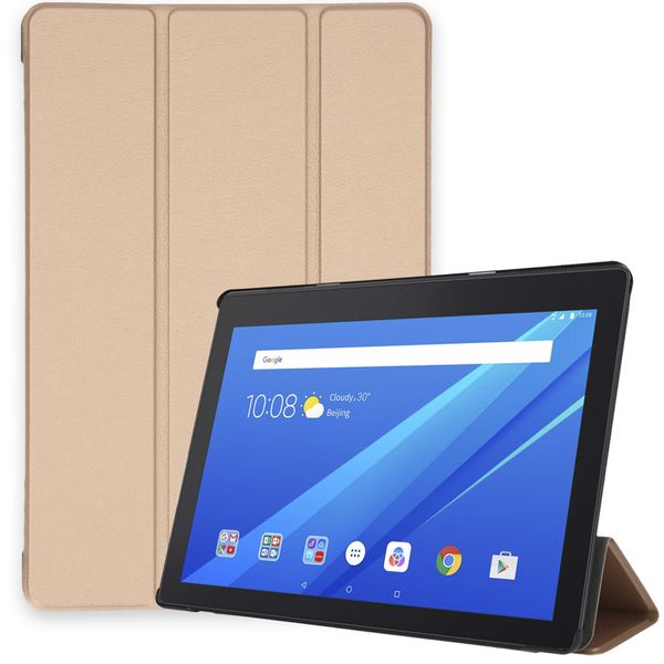 imoshion Trifold Klapphülle für das Lenovo Tab E10 - Gold