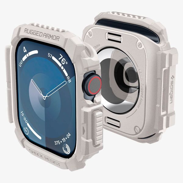 Spigen Rugged Armor™ Hülle für die Apple Watch Series 10 / 11 - 46 mm - Dune Beige