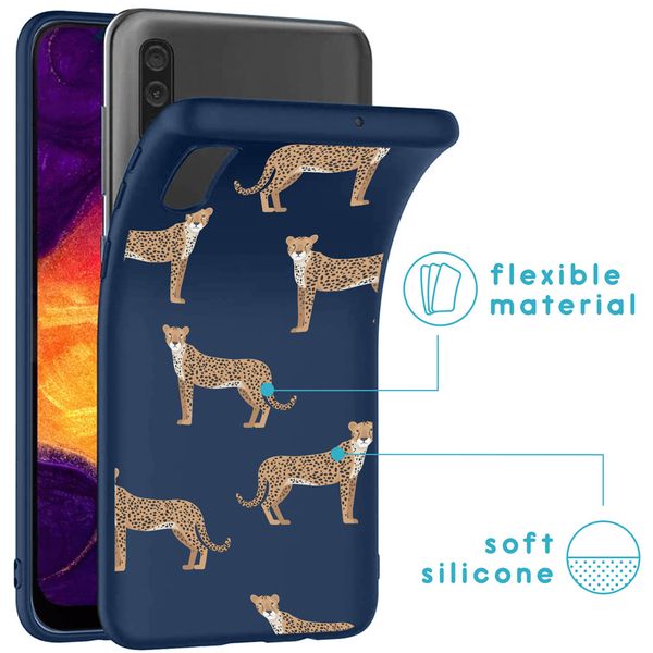 imoshion Design Hülle Samsung Galaxy A50 / A30s - Leopard - Blau