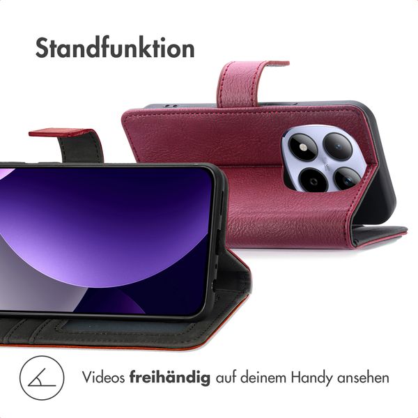 imoshion Luxuriöse Klapphülle Xiaomi Redmi Note 15 Pro (5G) - Bordeaux