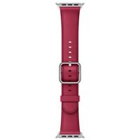 Apple Leather Band Classic Buckle für die Apple Watch Series 1-10 / SE / Ultra (2) - 42/44/45/46/49 mm - Berry