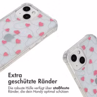 imoshion Design Hülle mit Band Apple iPhone 13 - Dusty Rose Connected Hearts