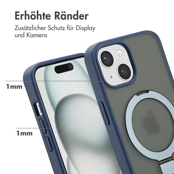 Accezz Ring Stand Backcover mit MagSafe Apple iPhone 15 - Blau