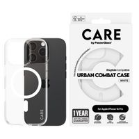 CARE by PanzerGlass Urban Combat Case MagSafe für das iPhone 16 Pro - Transparent / Weiß