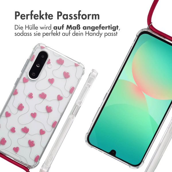 imoshion Design Hülle mit Band Samsung Galaxy A26 - Dusty Rose Connected Hearts