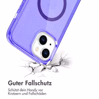 imoshion Sparkle Back Cover mit MagSafe für das Apple iPhone 14 - Glitzer Violett