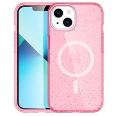 imoshion Sparkle Back Cover mit MagSafe Apple iPhone 14 - Glitzer Rosa