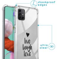 imoshion Design Hülle mit Band für das Samsung Galaxy A51 - Live Laugh Love