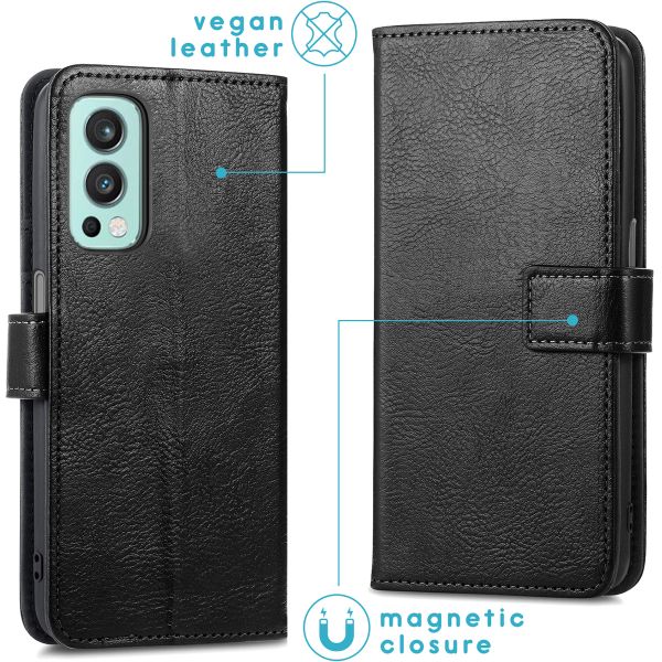 imoshion Luxuriöse Klapphülle OnePlus Nord 2 - Schwarz
