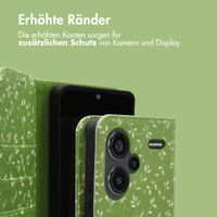 imoshion Design Klapphülle für das Xiaomi Redmi Note 13 Pro Plus (5G) - Green Flowers